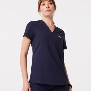 Figs Navy Catarina Scrub Top